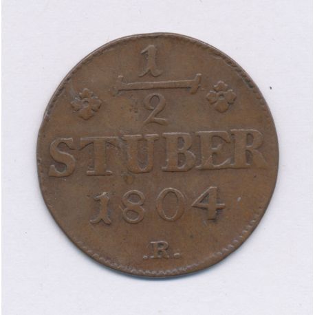 Allemagne - 1/2 Stuber 1804 R - Etats de Berg - cuivre - TTB+