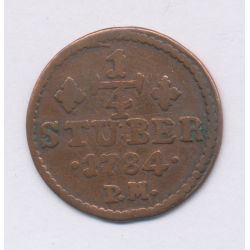 Allemagne - 1/4 Stuber 1784 R - Etats de Julich-Berg - cuivre - TB+