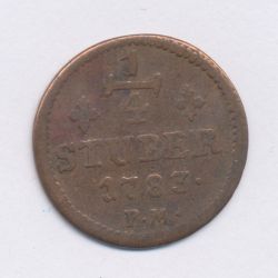 Allemagne - 1/4 Stuber 1783 PM - Etats de Julich-Berg - cuivre - TB+