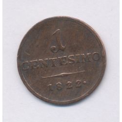 Italie - 1 Centesimo - 1822 M Milan - Lombardie-Venetie - cuivre - TB+