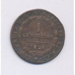 Italie - 1 Centesimo - 1826 - Royaume Sardaigne - cuivre - TTB