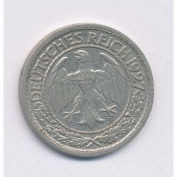 Allemagne - 50 Reichspfennig - 1927 A Berlin - Weimar - nickel - TTB