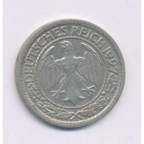 Allemagne - 50 Reichspfennig - 1928 A Berlin - Weimar - nickel - TTB