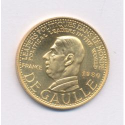 Médaille - Général De Gaulle - 1980 - Or 6g - FDC
