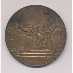 Médaille - Dieu le veut - Clermont 1095-1895 - cuivre - TTB