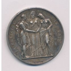 Médaille de mariage - 3 personnages - 1876 - argent 22g - TTB+