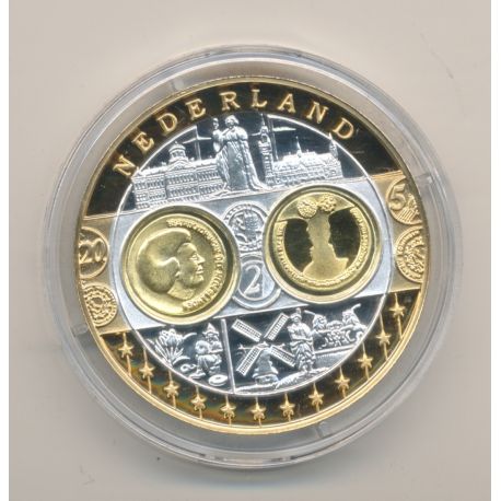 Médaille - 1ère frappe hommage Euro - Pays-Bas - Europa - argent 