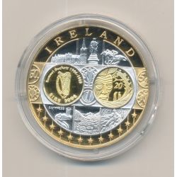 Médaille - 1ère frappe hommage Euro - Irlande - Europa - argent 
