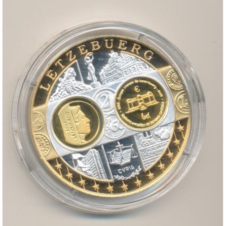 Médaille - 1ère frappe hommage Euro - Luxembourg - Europa - argent 