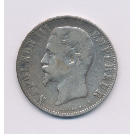 5 Francs Napoléon III - 1856 A Paris - Tête nue - TB