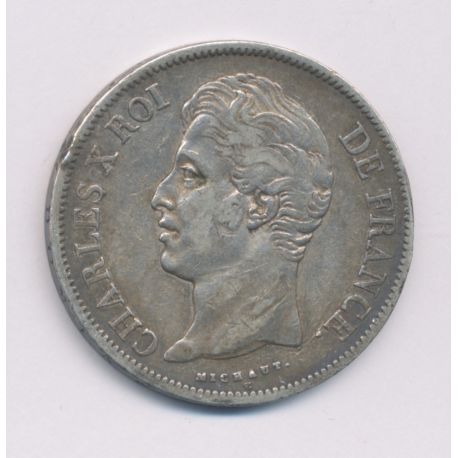 5 Francs Charles X - 1828 A Paris - TB