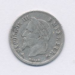 20 centimes Napoléon III - 1866 A Paris - Tête laurée - TTB