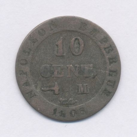 10 Centimes à l'N couronné - 1808 M Toulouse - TB+