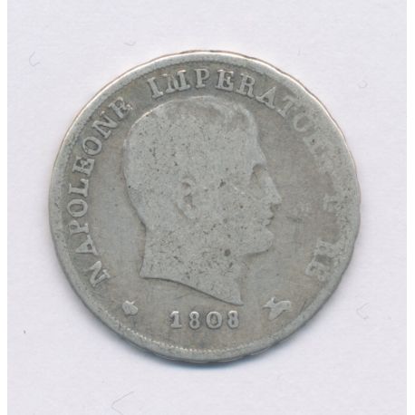 Italie - 15 Soldi 1808 M - argent - B/TB