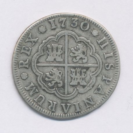 Espagne - 2 Reales 1730 - argent - TTB