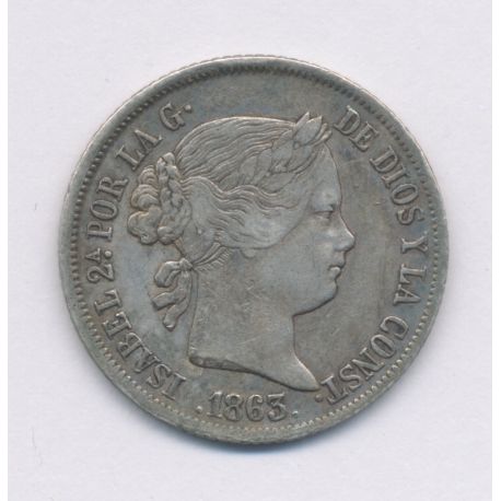 Espagne - 4 Reales 1863 - argent - TB+