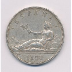 Espagne - 5 Pesetas 1870 - TB+