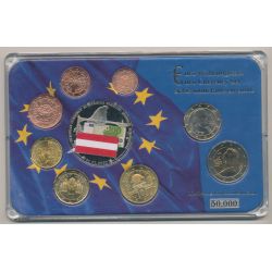 Autriche - Coffret 8 Monnaies - 1 Cent à 2 euro + Médaille 