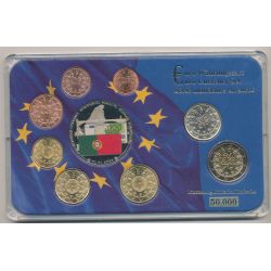 Portugal - Coffret 8 Monnaies - 1 Cent à 2 euro + Médaille 