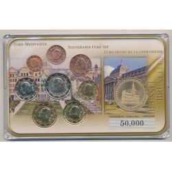 Belgique - Coffret 8 Monnaies - 1 Cent à 2 euro + Médaille 