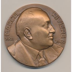 Médaille - Marcel Rivière - 1901-1960 - Congrès SNI Paris 1961 - bronze 68mm