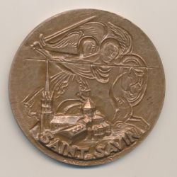 Médaille - Saint-Savin - bronze 59mm - SUP