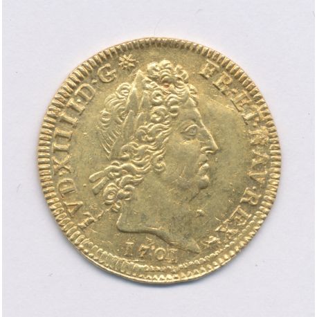 Louis XIV - Louis d'or aux 8L et aux insignes - 1701 A Paris - réformé - TTB+