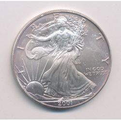 Etats-Unis - 1 Dollar 2001 - Silver eagle - argent - SPL