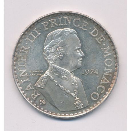Monaco - 50 Francs 1974 - argent - Rainier III - SUP