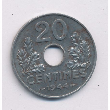 20 Centimes État Français - 1944 - fer - TTB+