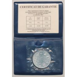 Ecu EUROPA - 1980 - argent - avec certificat