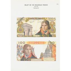 Planche - Billet 100 Nouveaux Francs Bonaparte - Type 1959 - NF4