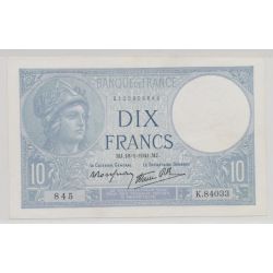 10 Francs Minerve bleu - 16.01.1941 - SUP