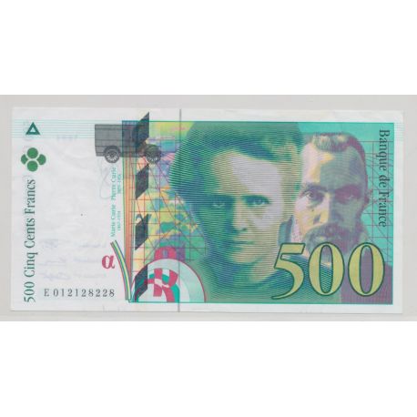 500 Francs Curie - 1994 - SUP - Alphabet E