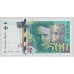 500 Francs Curie - 1994 - SUP - Alphabet A