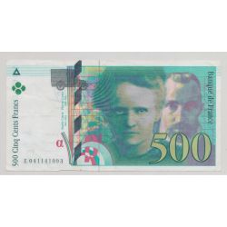 500 Francs Curie - 1998 - TTB+ - Alphabet E