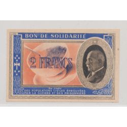 Bon de solidarité - 2 Francs Pétain - Neuf