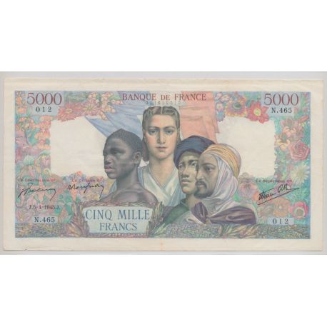 5000 Francs Empire Français - 5.04.1945 - TB+ - N.465