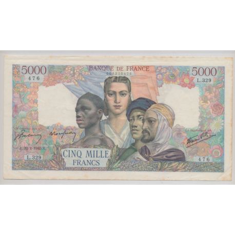 5000 Francs Empire Français - 22.02.1945 - TB+ - L.329