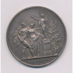 Médaille de mariage - couple avec statue - argent 24g - TTB+ 