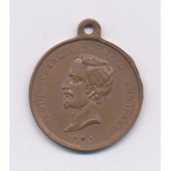 Médaille - Louis-Charles Napoléon Bonaparte - réélu à l'assemblée nationale 1848 - cuivre 24mm - SUP