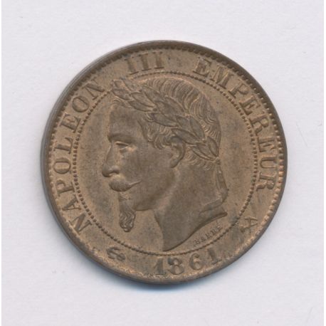 5 Centimes - 1861 K Bordeaux - Napoléon III Tête laurée - TTB+