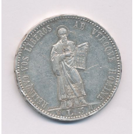 Saint-Marin - 5 Lire 1898 R Rome - argent - TB+