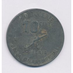 Algérie - 10 centimes 1918 - Plantier-boissonnet - Sidi bel abbés - zinc - TB+