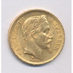 Napoléon III - 20 Francs Or - 1865 BB Strasbourg - Tête laurée - SUP+