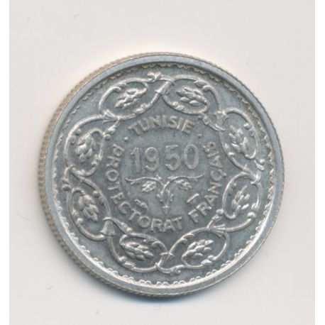 Tunisie - Module 10 Francs - 1950 - Mohamed lamine bey - argent