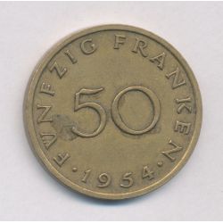 Saare - 50 Franken 1954 - bronze-alu - TTB+