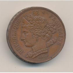 Piéfort - concours 10 centimes 1848 - Domard - cuivre