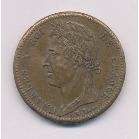 Colonies générales - 10 centimes 1828 A Paris - Charles X - TTB+