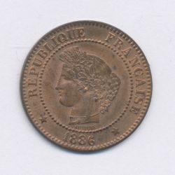 2 centimes Cérès - 1886 A Paris - SUP+